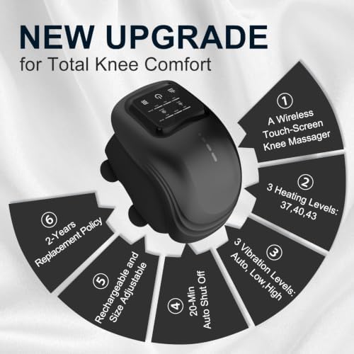 Knee Massager Smart with Heat, Red Light and Vibration Knee Wrap, Black — 사진 2