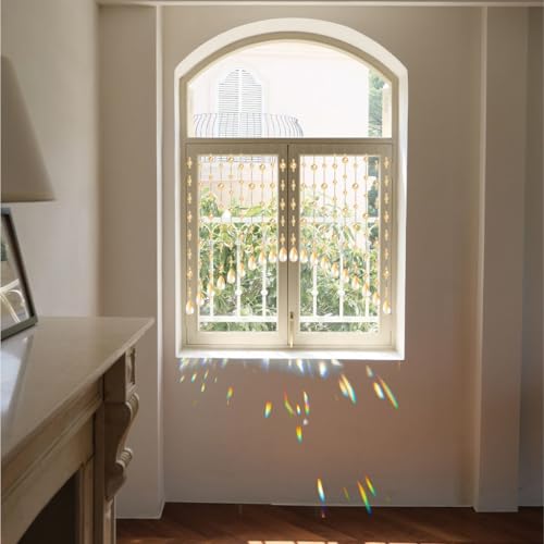 Image of HASTHIP Crystal Bead String Curtain 0.6-0.8M Self-Adhesive Decor
