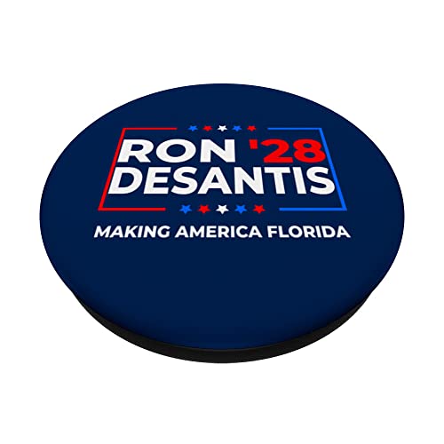 Desantis 2028 President Ron Desantis 2028 Pro Desantis 2028 PopSockets Swappable PopGrip, Black - Image 2