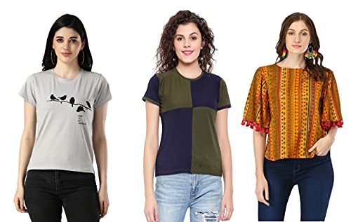 Image of DHRUVI TRENDZ Women Tops | T Shirt for Women | Tops for Jeans for Women | Western Tops for Women Stylish | T-Shirt for Women