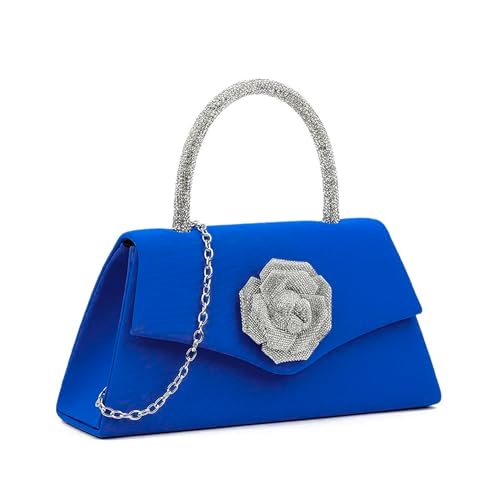 Sac à main broche en satin de haute couture avec poignée rigide pour soirée haut de gamme