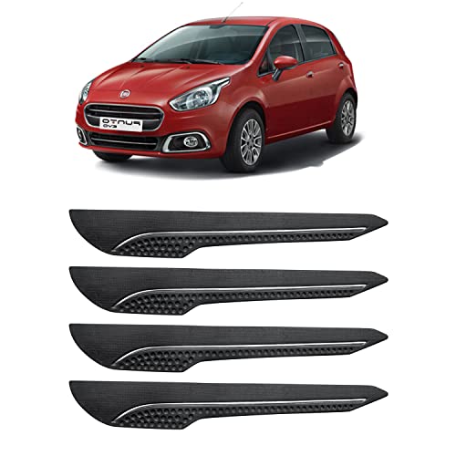 Image of AOSIS-Car Bumper Protector /Bumper Guard for Fiat PuntoEvo with Single Chrome Stripe (4-Pcs)