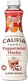 Califia Farms - Peppermint Mocha Almond Milk Coffee Creamer, 25.4 Oz, Dairy Free, Plant Based, Vegan, Gluten Free, Non GMO, Almond Creamer
