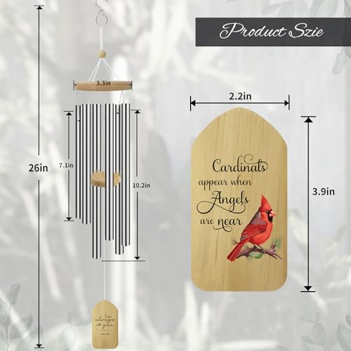 Image of ASTARIN Personalized Wind Chimes Outdoor, Large Customized WindChimes for Outside Tuned Relaxing Soothing Low Bass,Memorial Wind Chimes Sympathy for The Loss of a Loved One