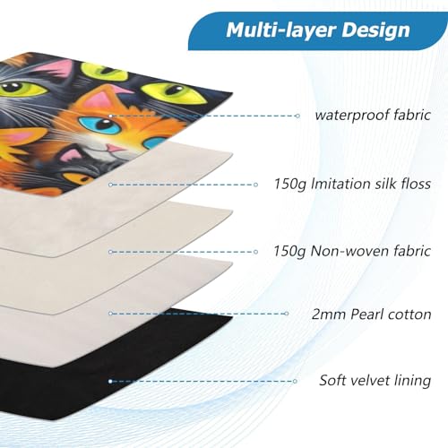 Funda para Portátil de 13-14 Pulgadas con Diseño de Gatos miniatura 4