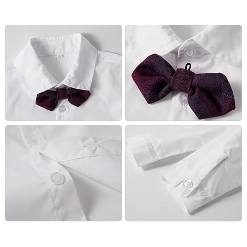 Image of Volunboy Toddler Suit Boys Formal Wedding Guest Dress Outfit | graduation dress clothes, gentleman ring bearer bowtie outfit, back-to-school pants set, birthday photoshoot dressy outfit