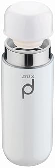 DRINKPOD Grunwerg HCF-200W Vacuum Insulated Capsule Flask, Stainless Steel, White, 200ml