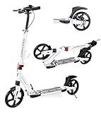 Scale Sports Kick Scooter - Patinete plegable de 2 ruedas para niños de 8 a 12 años, correa