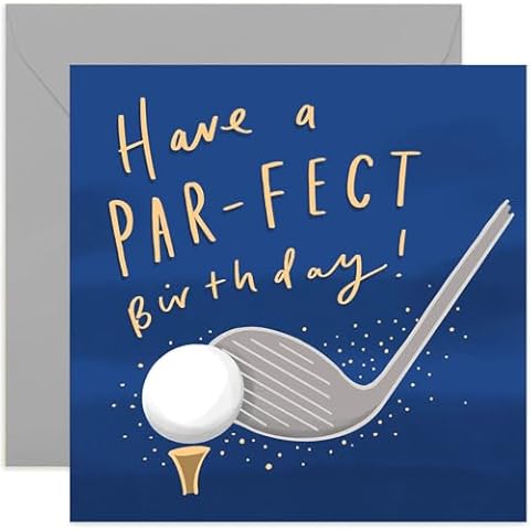 Old English Co. Golf Birthday Card for Men Cover