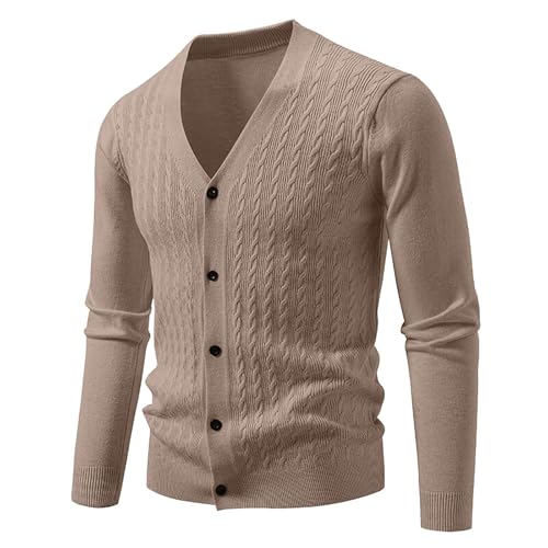 Suéter grande de punto y chaqueta de lana para hombre casual