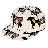 Fashionable Baseball Cap Cows Farm Barn Florals Dad Cap for Women Men Teens, Fitted Quick Dry Golf Cap Headwear