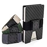 Carbon Fiber Wallet Cash Bands by WidelyQuality RFID Minimalist Slim CardHolder (Black, Carbon...