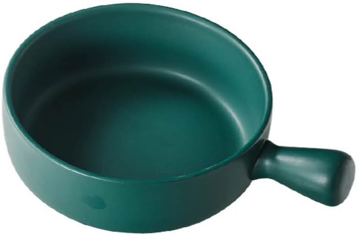 With Handle Baking Bowl Pasta Plate Household Tableware Soup Noodle Salad Baked Rice(E)