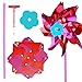PROLOSO 24 Pack Plastic Pinwheels for Kids Party Favors DIY Lawn Windmill Set Pinwheels for Yard and Garden