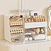 Makeup Organizer with Brush Holder for Vanity,Countertop Makeup Organizer with Drawers,Spacious Cosmetic Display Case,Perfect Storage Solution for Your Beauty Essential