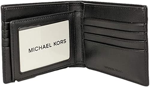 Michael Kors Men's Cooper Billfold With Passcase Wallet (Black) #TOP4