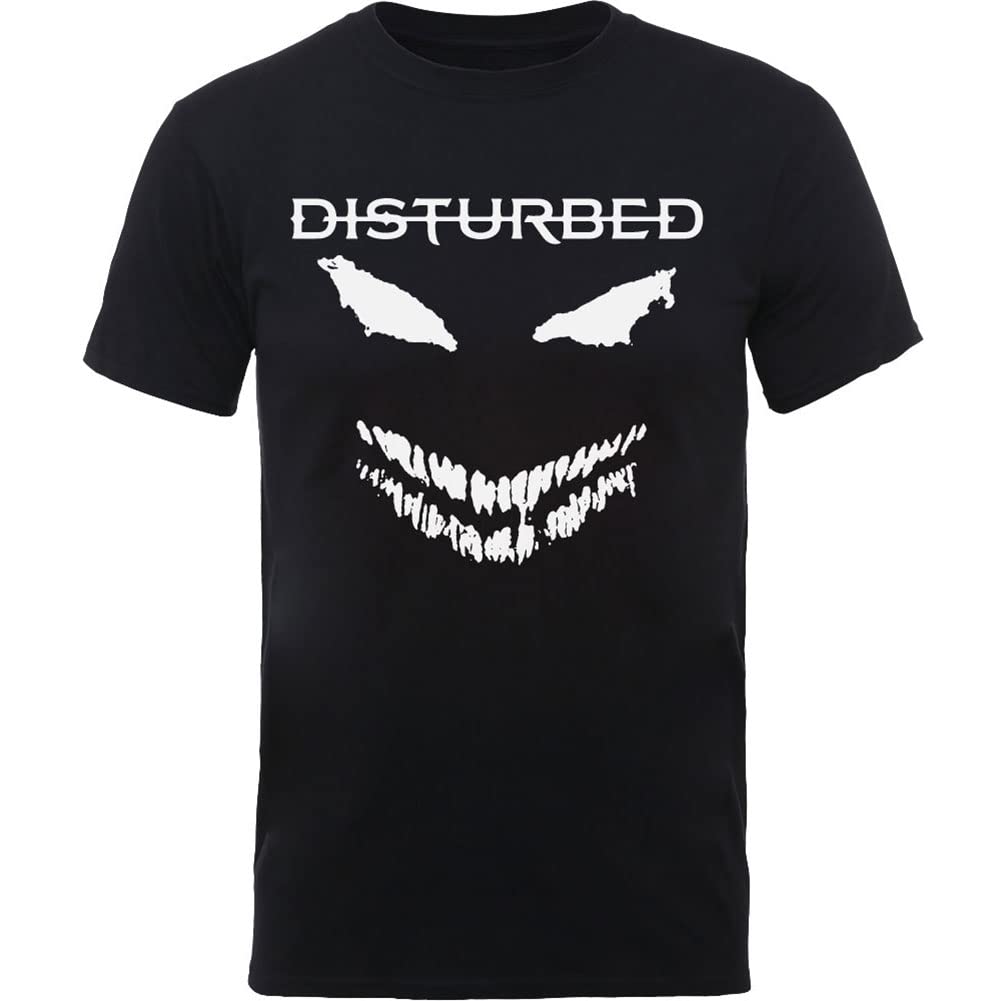 Rockoff Trade Men's Disturbed Scary Face Candle T - Shirt, Black (Black Black), Xx-Large
