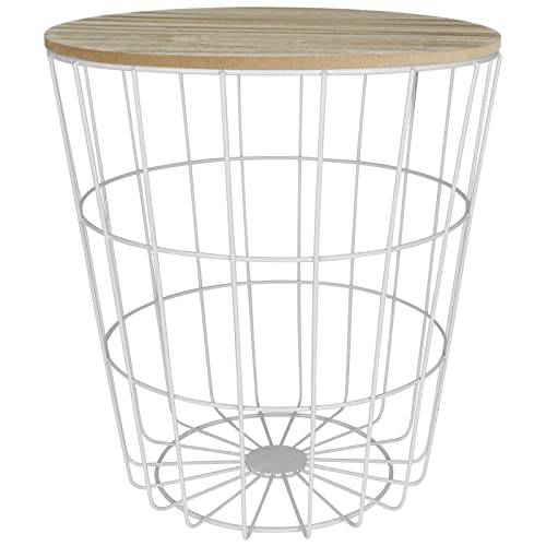 TW24 Beistelltisch Drahtkorb Metall mit Farbwahl Wohnzimmertisch Metallkorb...