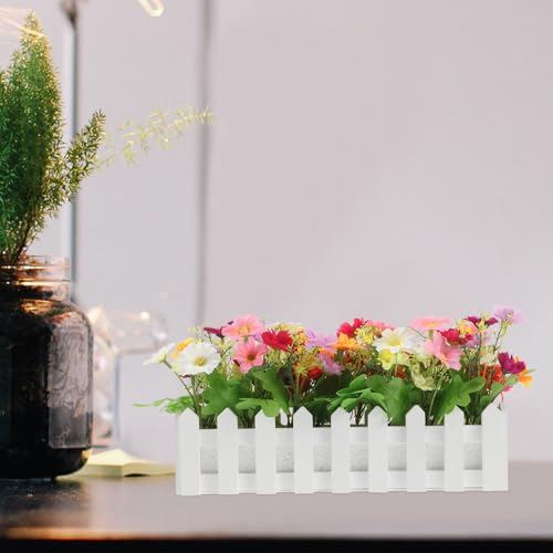 Fleurs artificielles marguerites multicolores 30 pièces minkissy - 6