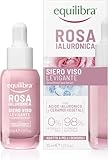 Equilibra, Rosa Ialuronica Siero Viso Levigante, con Estratto di Rosa Damascena, Acido Ialuronico e Ceramidi Vegetale, Leviga la Pelle del Viso lasciandola Fresca e Radiosa, 30 ml