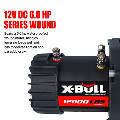X-BULL12V Wireless Steel Cable 12000LBS/5443KGS Electric Winch for 4WD 4x4 Off Road Vehicle Boat Truck