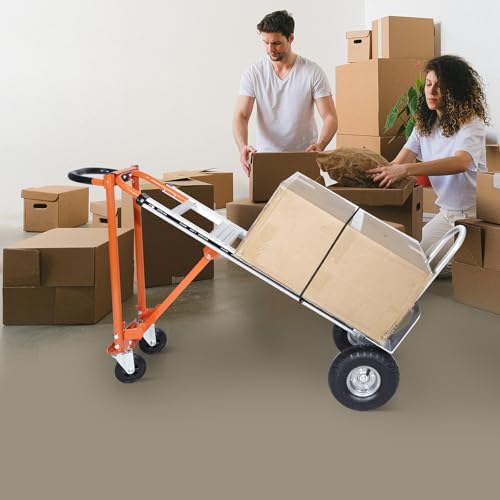 Carretilla plegable 4 en 1 aluminio 770 lb ruedas goma miniatura 5