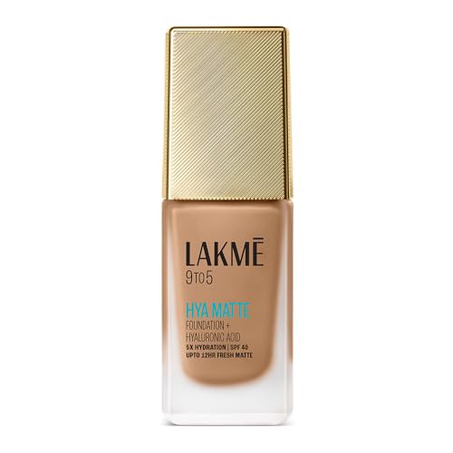 Image of Lakme 9to5 Hya Matte Foundation + Hyaluronic Acid Cool Tan - 25ml (Pack of 2)