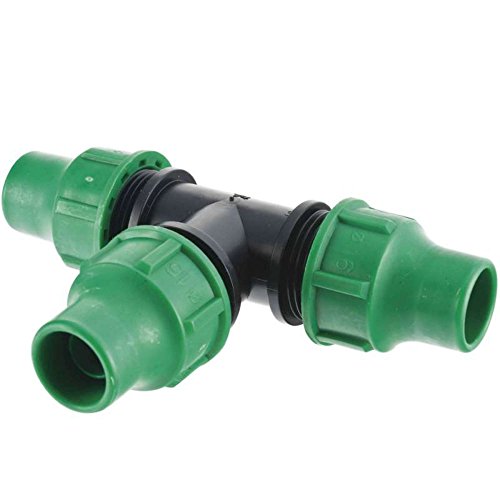 Provence Outillage 06599-Empalme en Forma de t 3 Unidades, para Tubo de 16 mm, Color Verde