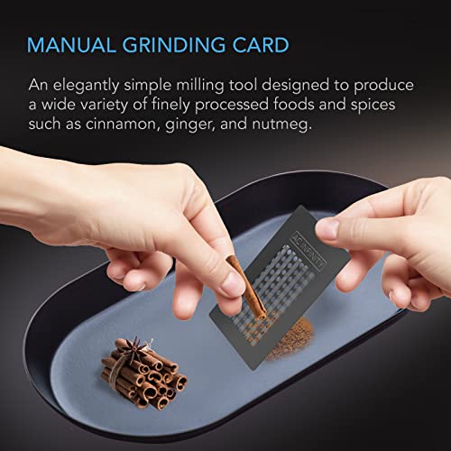 Ac Infinity Grinder Card, Black Aluminum Milling Tool With Manual Grater Surface For Pepper, Spices, And Tea #TOP1