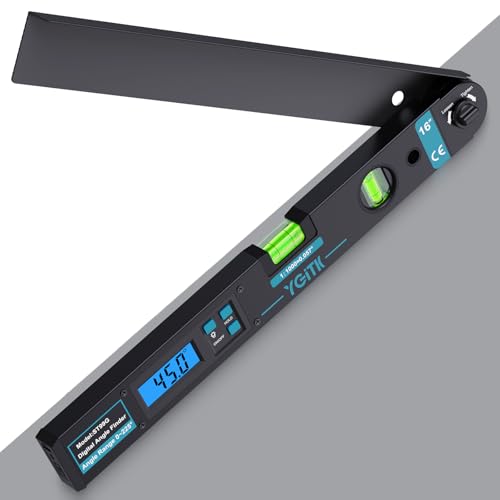 Buscador digital de ángulos 225° con pantalla LCD y nivel miniatura 1