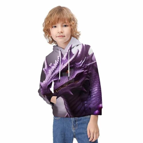Sweat à capuche Dragon pour enfants de 8 à 10 ans - 2
