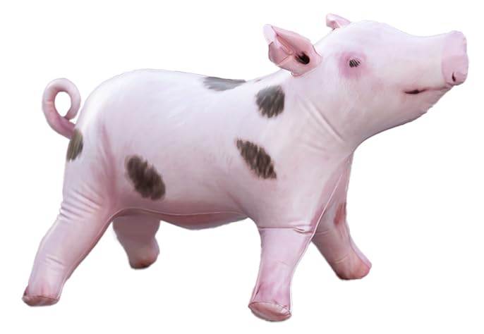 Inflatable Pig, Decorations for Birthday Party Supplies Toy, Cowboy & Cowgirl Farm Theme Gifts, Blow Up Boar Decor, Inflables Para Fiestas Pig Balloon, Fun Decoy Pig Inflatable Party Decoration