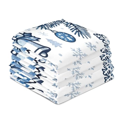 Paños de cocina ideales para regalo de Navidad, juego New Home de 6 toallas con salamandra azul 3