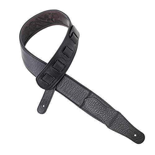 Walker & ‿Williams LIE-14 Sangle rembourrée pour guitare Marron foncé avec outil en relief - Les Beatles, Paul McCartney, John Lennon, RIngo Starr, George Harrison Walker & ‿Williams LIE-14 Sangle rembourrée pour guitare Marron foncé avec outil en relief – Image 6