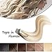 Tape in Human Hair Extension Ash Blonde Mixed Bleach Blonde (#18/613) 18’’Long Straight Human Hair 100% Remy Hair Bonding Double Sided Tape Seamless Skin Weft Hair 20pcs/50g + 10pcs Free Tapes