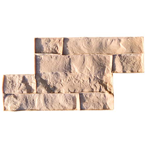 Majestic Stack Stone Vertical Concrete Stamps by Walttools for Walls, Fireplaces, Hardscapes, Seatwalls, etc. Sturdy Tools With Realistic Detail and Natural Texture (Single)
