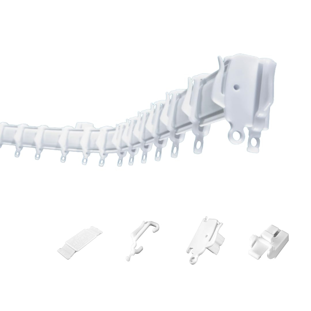 Sales Today Interiror White Jetrack Bendable Pvc Curtain Track Rail Set (100Cm)