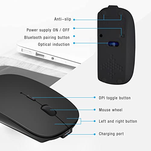 Image of Acer 21.5 Inch Full HD (1920 x 1080) IPS Ultra-Thin Zero Frame Computer Monitor (HDMI & VGA Port), SB220Q bi & AE Wish ANEWISH Bluetooth Mouse for Laptop /iPad /iPhone /Mac(iOS 13.1.2 and Above)