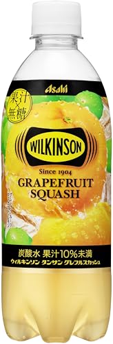 ウィルキンソン タンサン グレフルスカッシュ 490ml×24本 [炭酸水][無糖][グレープフルーツ][果汁][アサヒ飲料]