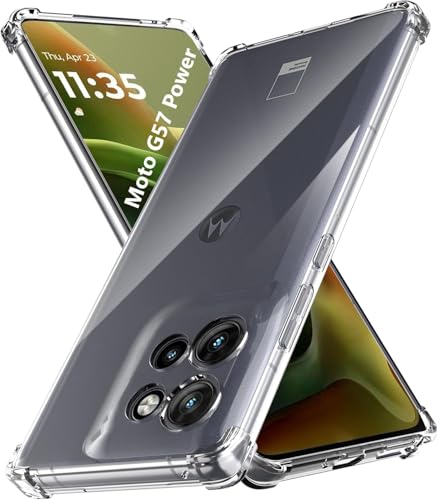 Image of Hybrid Clear Back Case Cover for Motorola Moto G57 Power 5G | Shockproof Design | Camera Protection Bump | Bumper Case Cover for Motorola Moto G57 Power 5G (Transparent)