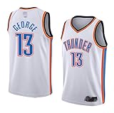 EDFG OKC (Paul George Urban Nr. 13 und Anthony Nr. 7) Basketballkleidung Oklahoma City Thunder Trikot Kinder Junge Männer Damen Klassische ärmellose Herren Basketball Weste Hemd Shorts Anzug-M-13
