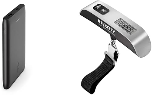 Belkin Banco de energía USB-C PD de 10 K (carga rápida, cargador portátil y báscula de equipaje Etekcity, peso de maleta portátil digital