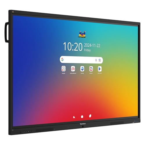 Image of ViewSonic IFP6541 65 inch 4K UHD Android EDLA ViewBoard Interactive Display, 64-Point Touch, 100W USB-C, Integrated Microphone Array, 55W Soundbar
