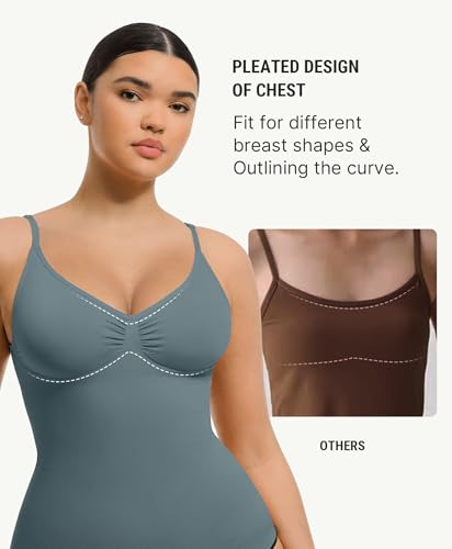 Image of FeelinGirl Womens Tank Top Shapewear Tummy Control Tops Slimming Cami Tank Seamless Compression V Neck Camisole