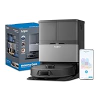 Tapo RV50 Pro Omni 15000Pa Suction Robot Vacuum Cleaner with Mop, All-in-One Dock(60C Hot Water Wash/Dry), Auto Mop Removal & Hair Cutting Brush, DeepEdge Cleaning, Dual-Laser, Robot Hoover, Alexa