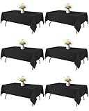 Niuara Black Rectangle Table Cloth - 6 Pack, 60