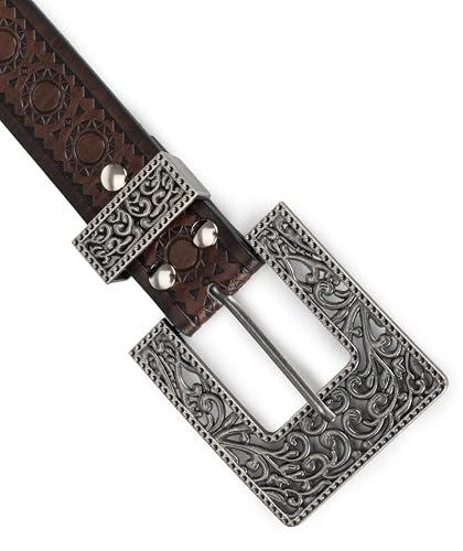 Women's-Cowgirl-Belts Fashion Floral Country-Belts Waistband with Pin Buckle for Jeans Pants4