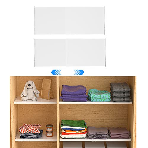 Miyuptc Adjustable Closet Storage Shelves, Heavy Duty Expandable Wardrobe Shelves Organizer System For Closet Cabinet Wardrobe Cupboard Bedroom Garage 2 Pack (L:16.9'' To 31.5"; W:11.8'') #TOP21