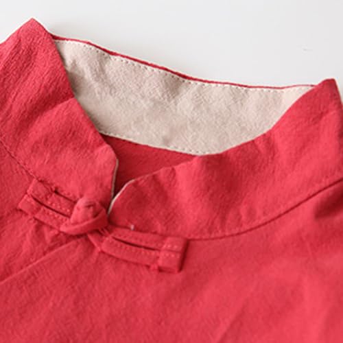 Mud Kingdom Girls Chinese Style Jacket Traditional Frog Buttons Tang Outerwear for Girls Cotton Linen Tops3