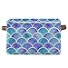 Mermaid Storage Bin Collapsible with Handle Rectangle Waterproof Mermaid Basket for Storage Cube Closet Organizer for Toy Nursery Book Office Shelf Bathroom